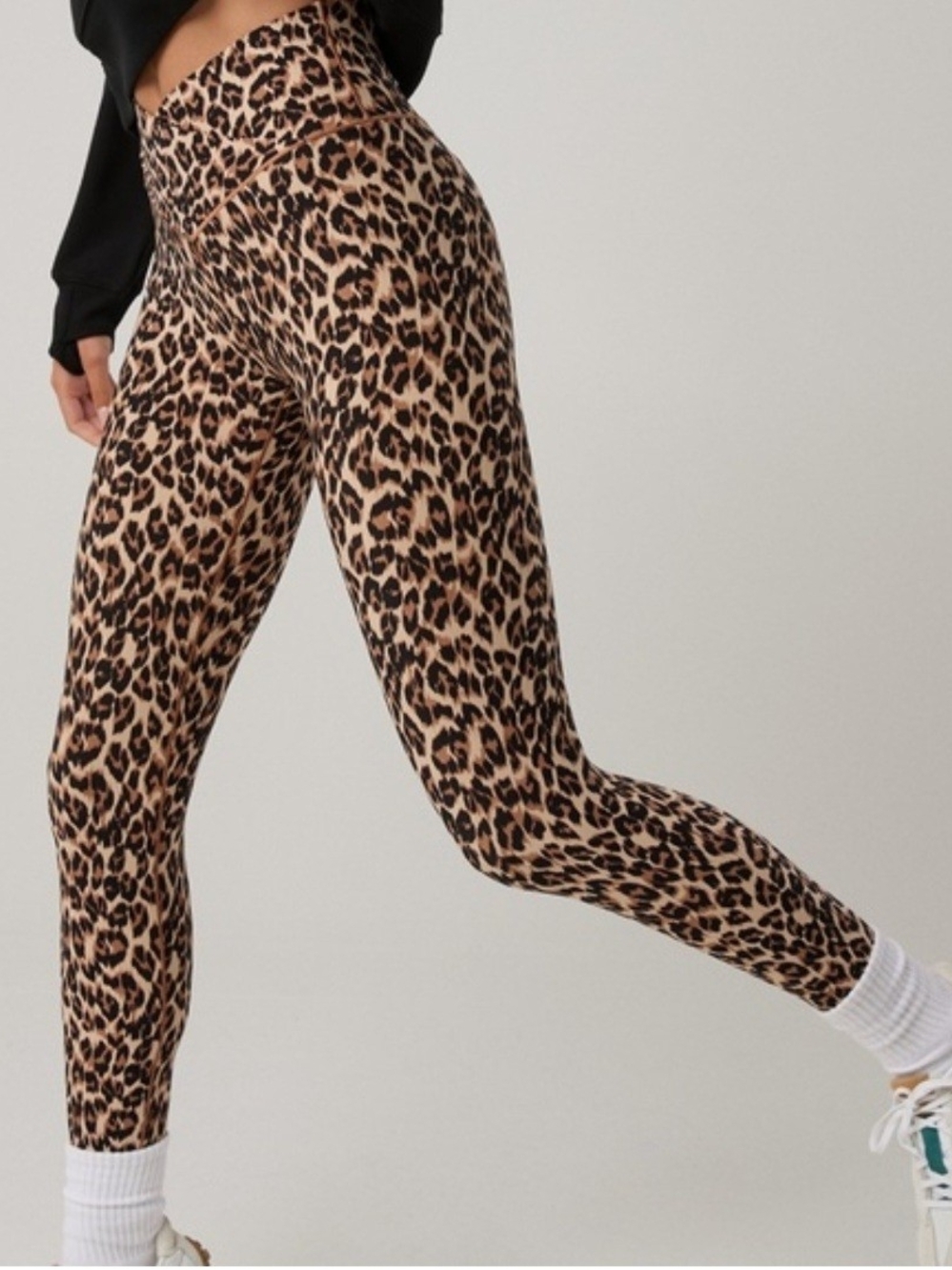 aerie Leopard High-Waist Leggings - Tan & Black
